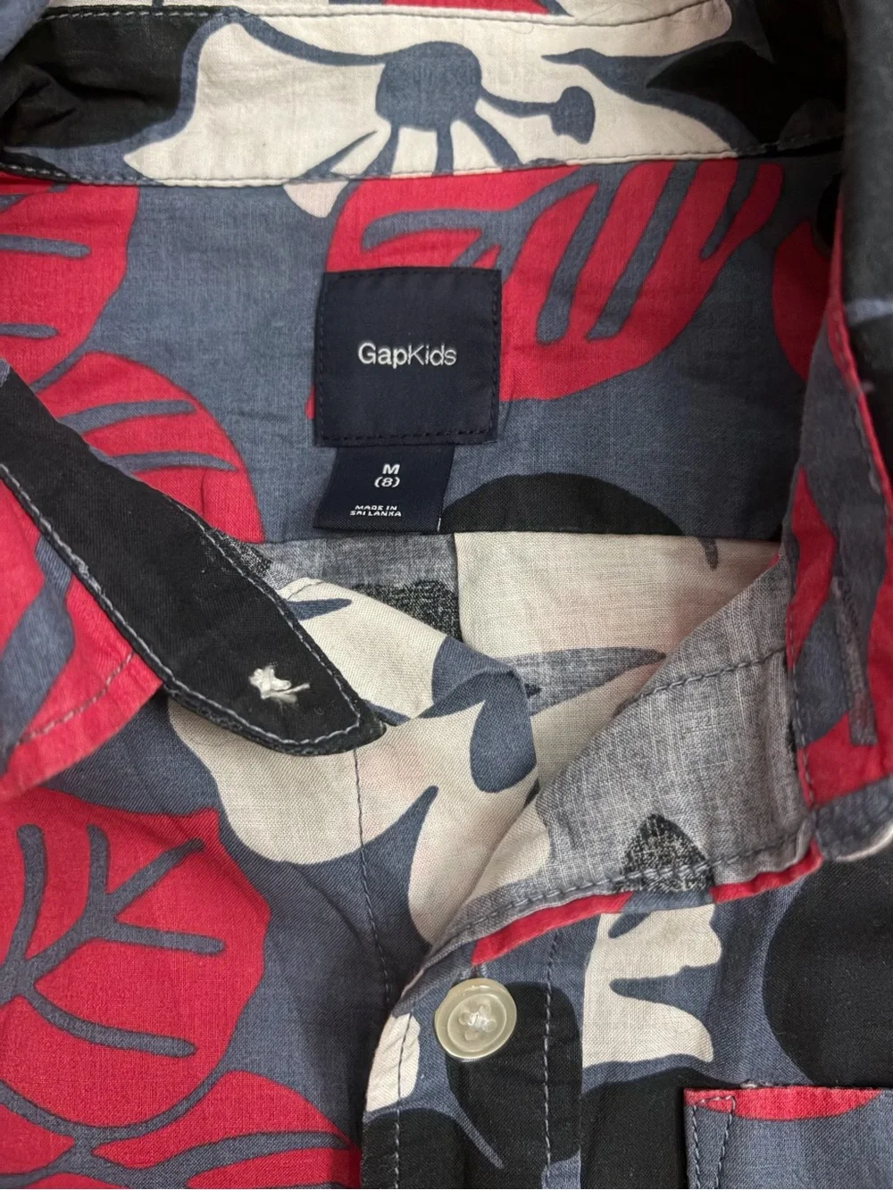 GAP Kids Floral Short-Sleeve Button-Up Beach Shirt